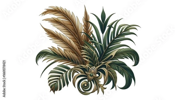 Fototapeta palm tree isolated on white