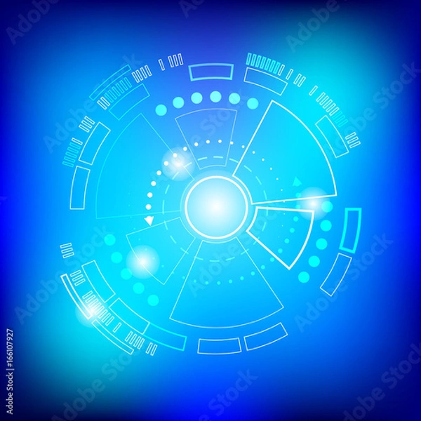 Fototapeta Abstract Blue Hi Technology Communication Design Concept Vector Background