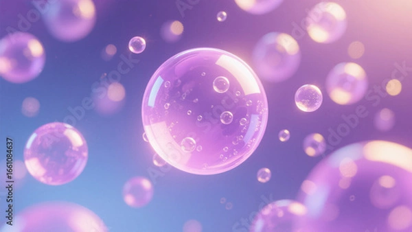 Fototapeta pink bubble background