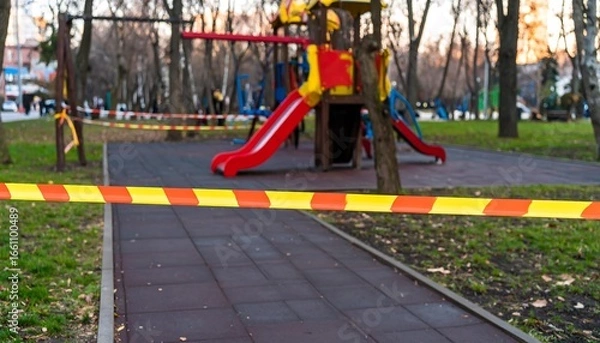 Obraz Closed playground in a park