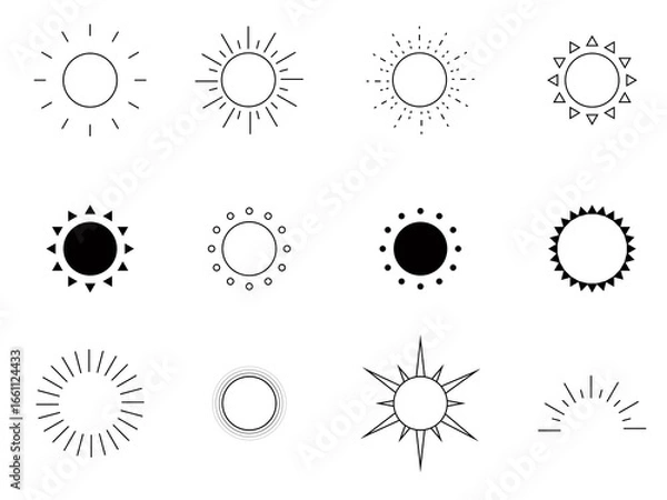 Fototapeta いろいろ太陽セット