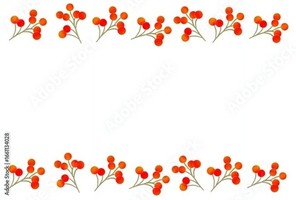 Fototapeta 赤い実のポストカード