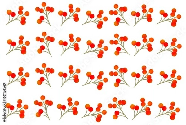 Fototapeta 赤い実のポストカード