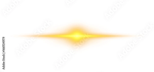 Obraz Png golden light effect, glow bright stars, flare of sunshine with rays, starburst with brilliance, yellow glowing light burst on a transparent background, yellow sun rays.
