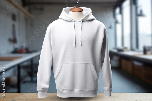 Obraz White Hoddie Mockup Background