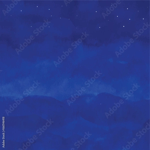 Obraz Watercolor blue background with white spots element for sale banners, posters, scrapbooking, birthday party decorations, invitations card, printing labels, greeting cards, background, et