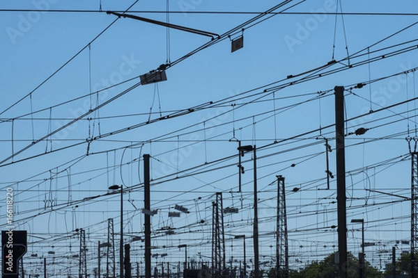 Obraz Railway overhead cables