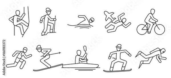 Fototapeta Skydiving vector illustration