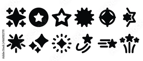 Fototapeta Star Shape Icon Collection vector