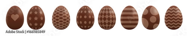 Obraz Chocolate eggs decoration vector