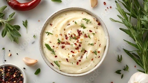 Fototapeta Garlic Cheese Spread
