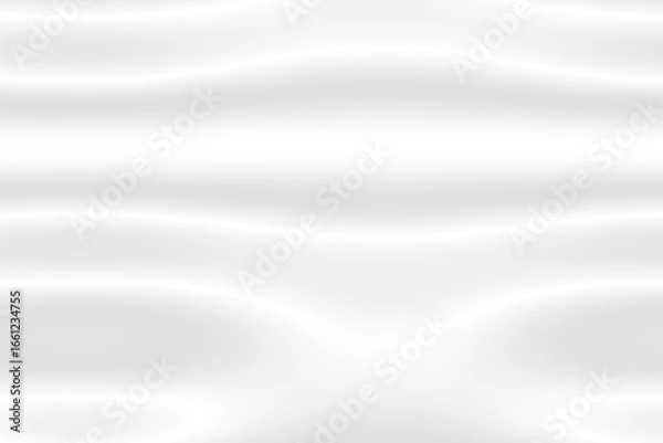 Fototapeta Abstract smooth elegant white silk fabric texture with soft flowing satin waves background.