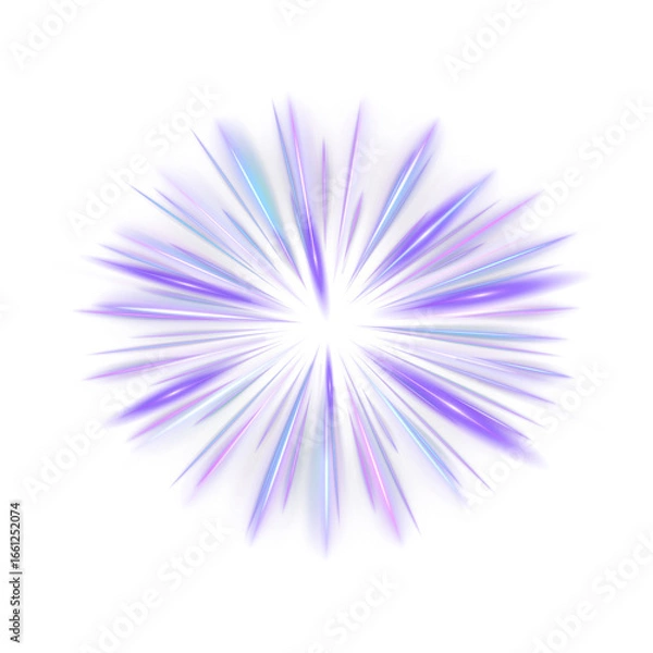 Obraz Abstract Purple Burst on White.