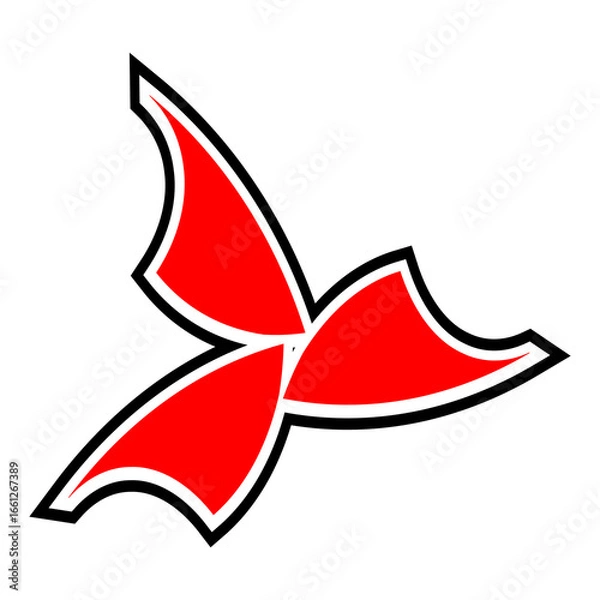 Obraz abstract red star