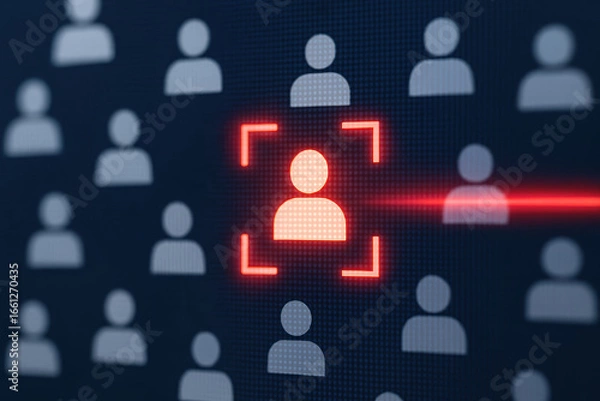 Fototapeta Customer targeting and customer acquisition are key elements in digital marketing and business strategy to identify and attract right audience for growth and success