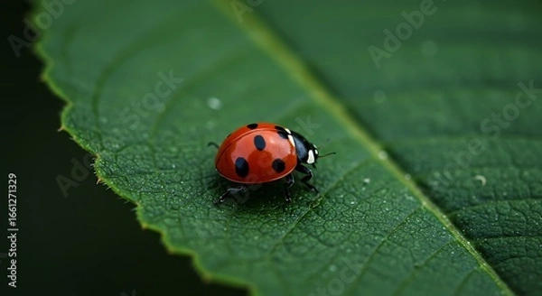 Fototapeta ladybug on leaf