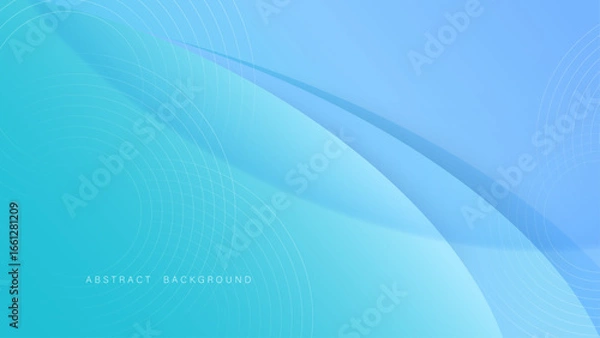 Fototapeta Soft abstract blue background with smooth gradient waves and minimalist style, ideal for technology, corporate design, web graphics, and presentation templates.