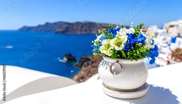 Obraz Ocean view flowers arrangement