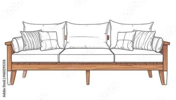 Obraz Modern sofa design illustration