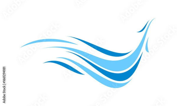 Fototapeta Waterfall simple illustration design vector