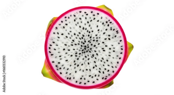 Obraz Isolated sliced dragon fruit