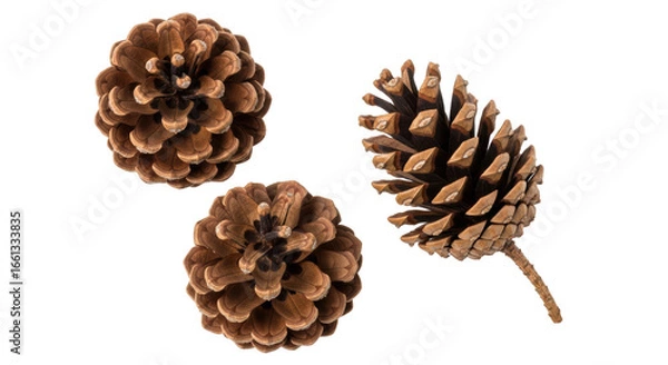 Obraz Isolated Pine cones