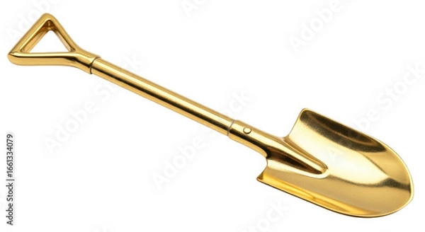 Obraz Isolated Gold Shovel