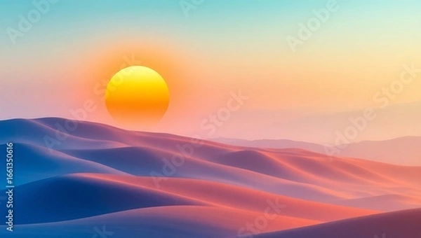 Obraz sunset in the mountains