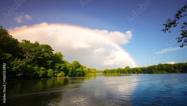 Obraz rainbow over the river