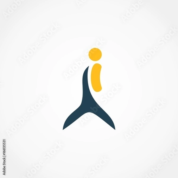 Obraz abstract human sport logo