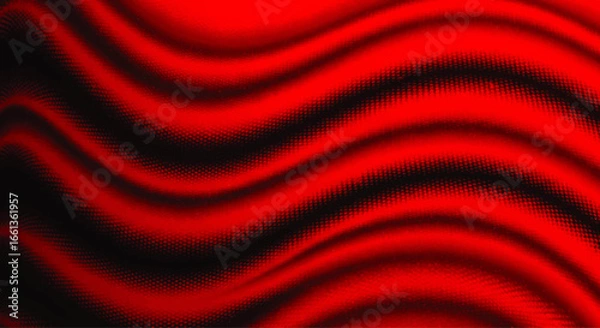 Fototapeta Abstract waves of red and black create a dynamic, flowing pattern.
