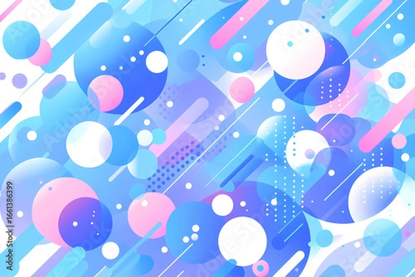 Fototapeta 幾何学的な図形のポップな背景	