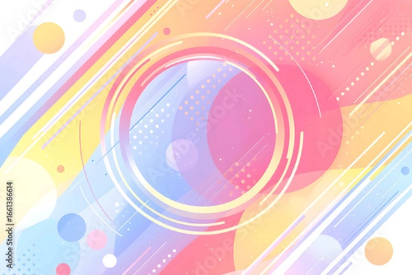 Fototapeta 幾何学的な図形のポップな背景	