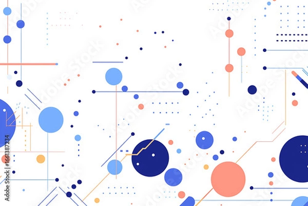 Obraz 幾何学的な図形のポップな背景	