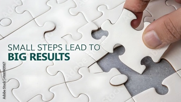 Fototapeta The Power of Small Steps in Achieving Big Results in Life