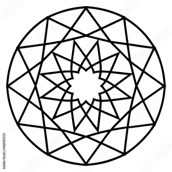 Fototapeta Geometric Circle Mandala