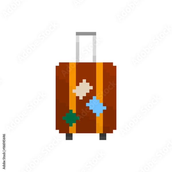 Fototapeta Nice pixel suitcase for games and applications