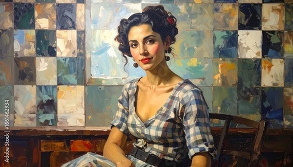 Obraz Generated image people in art form