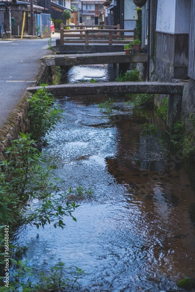 Fototapeta 倉吉白壁土蔵群、日本らしいノスタルジックな町並み、鳥取、日本