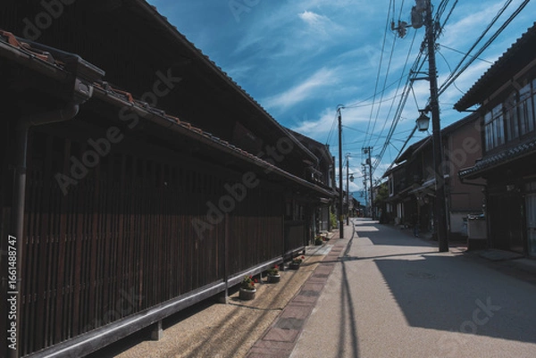 Fototapeta 倉吉白壁土蔵群、日本らしいノスタルジックな町並み、鳥取、日本
