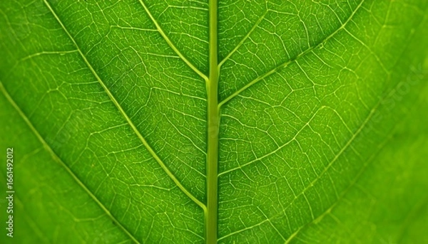 Fototapeta Closeup green leaf veins