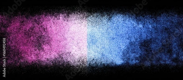 Fototapeta Abstract design with pink and blue tones on black background.