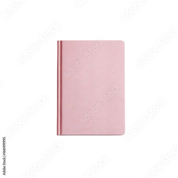 Obraz Blank Pink Notebook Mockup - Top View
