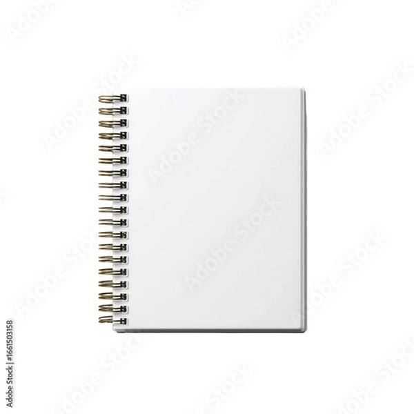 Obraz Blank Spiral Bound Notebook Mockup - Isolated White Paper Pad