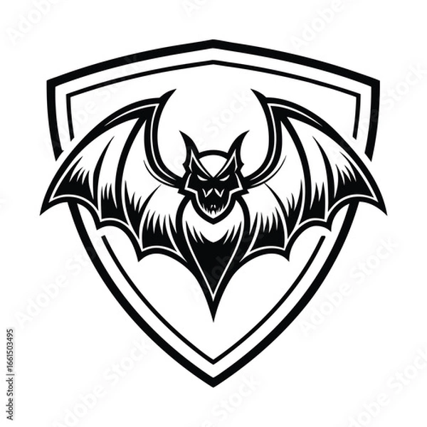 Fototapeta bat design bold and fierce in a circ