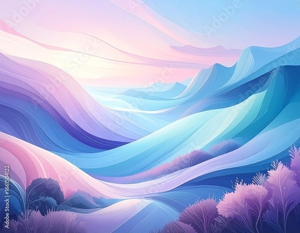 Fototapeta An abstract pastel gradient background with a soft blend of pink, blue, and purple. Perfect for wallpapers, posters, web designs, and even modern presentation templates.