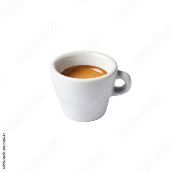 Obraz Single Espresso Shot in a White Cup - Aromatic Coffee Beverage