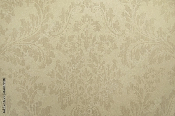 Fototapeta Old beige wallpaper background texture