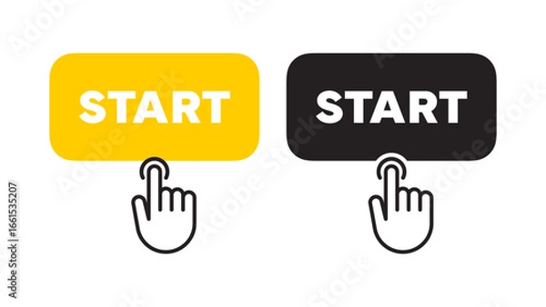 Fototapeta Start button icons. Start badges