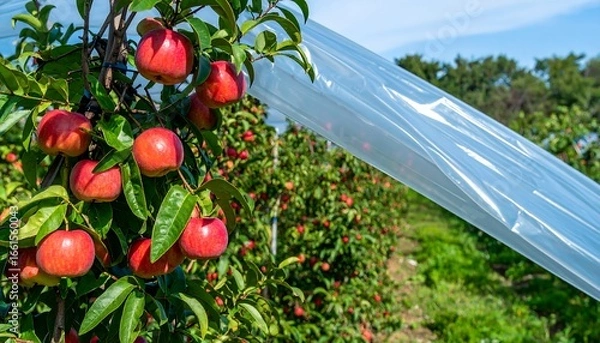 Obraz Apples ripening under plastic